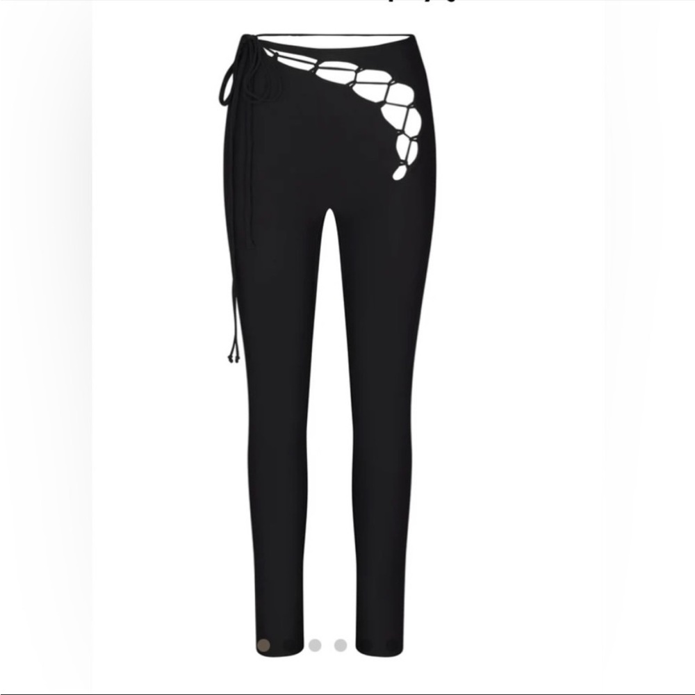 Skims lace up leggings in black